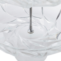 Glazen etagère 2 laags / Antieke serveerschaal voor buffet, bonbons, cupcakes etc.